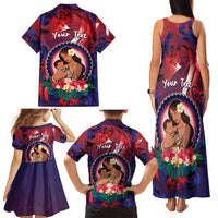 Personalised Samoa Mother's Day Family Matching Tank Maxi Dress and Hawaiian Shirt I Love You Mom DT04 - Polynesian Pride