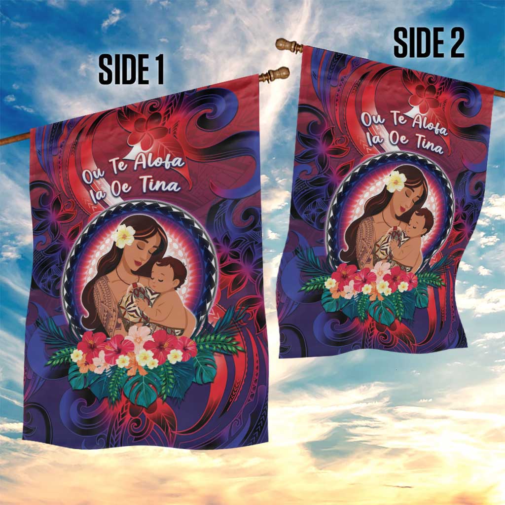 Samoa Mother's Day Garden Flag I Love You Mom