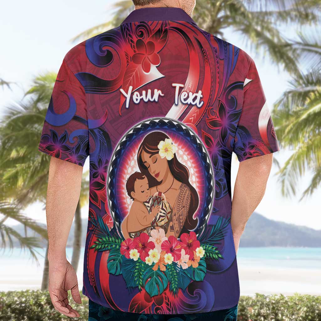 Personalised Samoa Mother's Day Hawaiian Shirt I Love You Mom