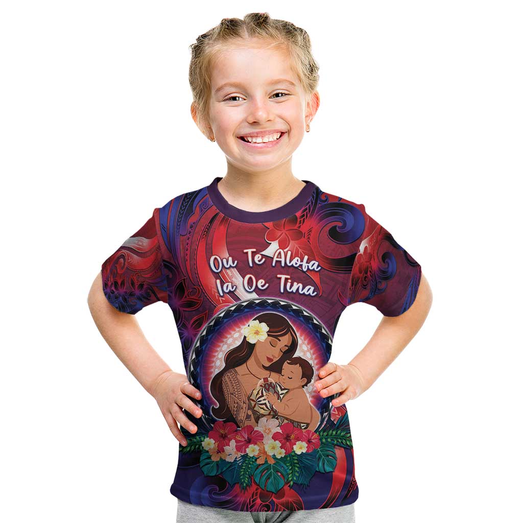 Personalised Samoa Mother's Day Kid T Shirt I Love You Mom