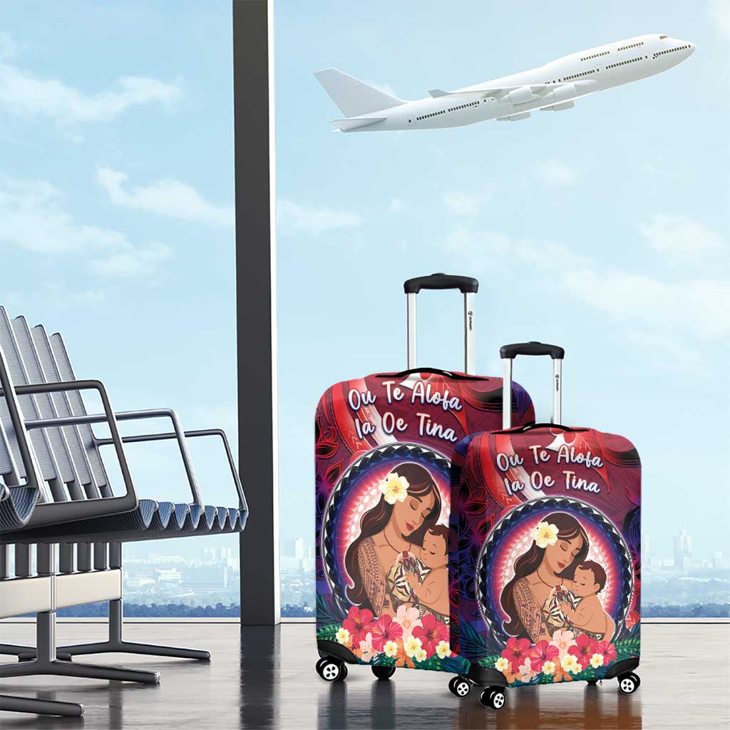 Samoa Mother's Day Luggage Cover I Love You Mom