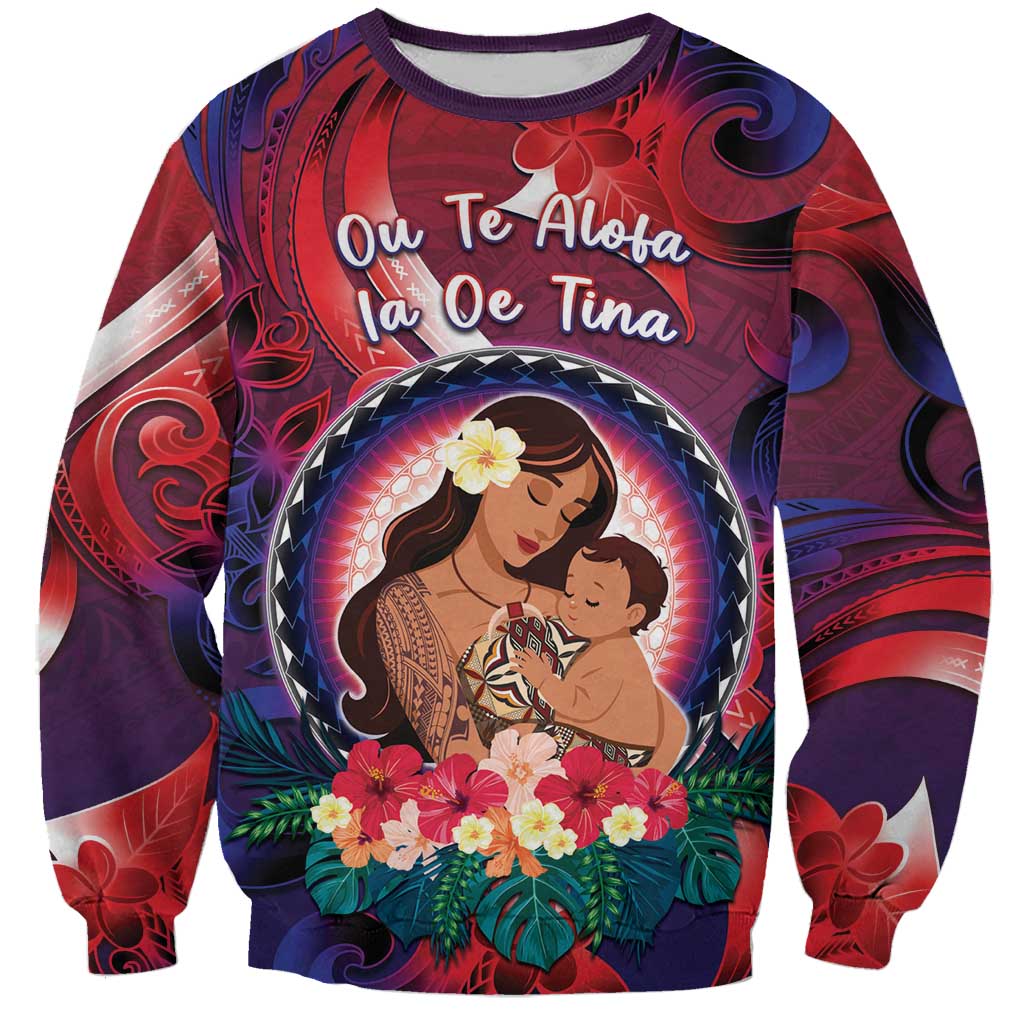 Personalised Samoa Mother's Day Sweatshirt I Love You Mom