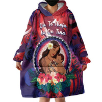 Personalised Samoa Mother's Day Wearable Blanket Hoodie I Love You Mom