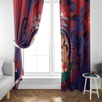 Samoa Mother's Day Window Curtain I Love You Mom