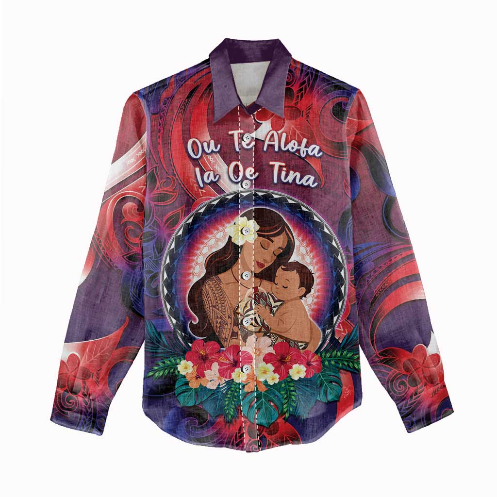 Personalised Samoa Mother's Day Women Casual Shirt I Love You Mom