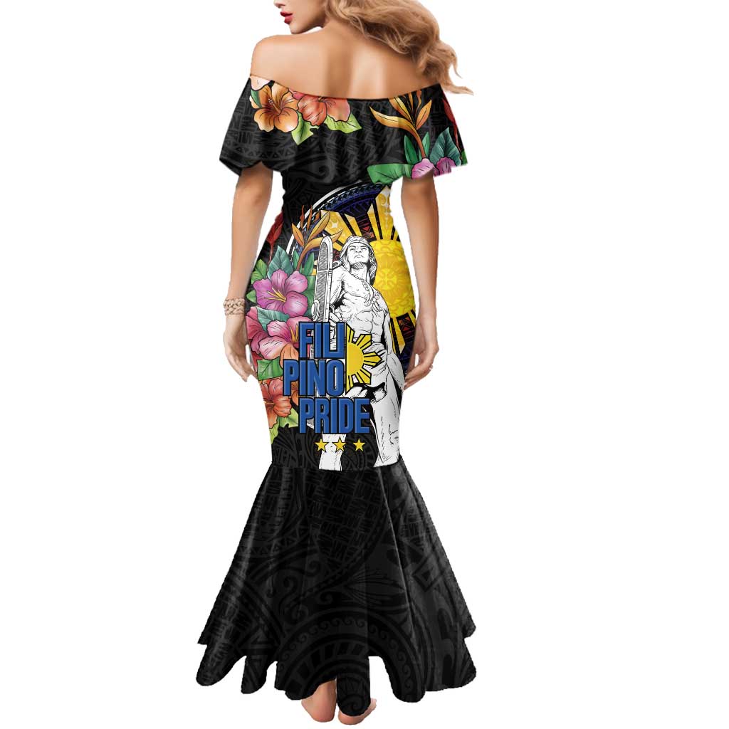 Filipinos Lapu-Lapu Hero Philippines Family Matching Mermaid Dress and Hawaiian Shirt Hibiscus Flowers Style DT04 - Polynesian Pride