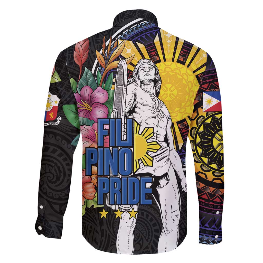 Filipinos Lapu-Lapu Hero Philippines Family Matching Off Shoulder Short Dress and Hawaiian Shirt Hibiscus Flowers Style DT04 - Polynesian Pride