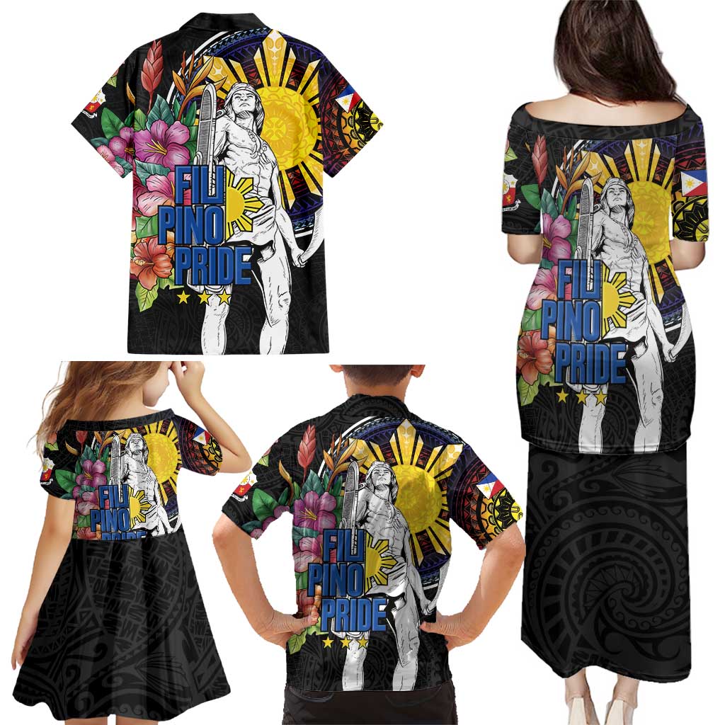 Filipinos Lapu-Lapu Hero Philippines Family Matching Puletasi and Hawaiian Shirt Hibiscus Flowers Style DT04 - Polynesian Pride