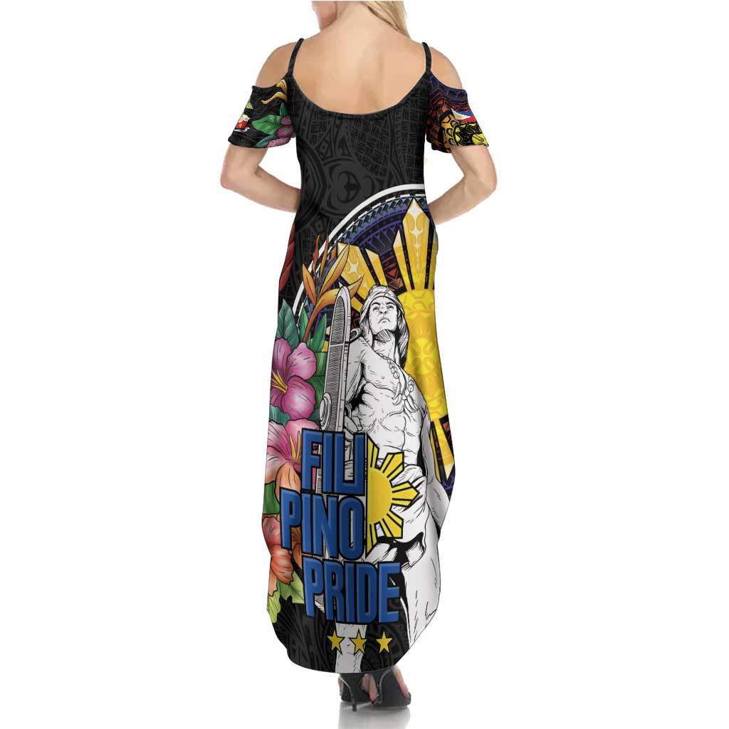 Filipinos Lapu-Lapu Hero Philippines Family Matching Summer Maxi Dress and Hawaiian Shirt Hibiscus Flowers Style DT04 - Polynesian Pride