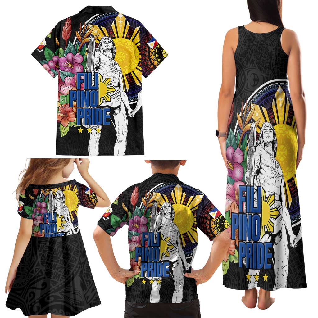 Filipinos Lapu-Lapu Hero Philippines Family Matching Tank Maxi Dress and Hawaiian Shirt Hibiscus Flowers Style DT04 - Polynesian Pride