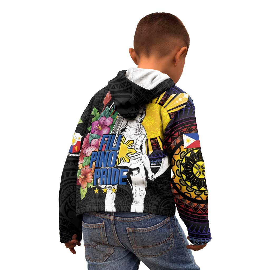 Filipinos Lapu-Lapu Hero Philippines Kid Hoodie Hibiscus Flowers Style