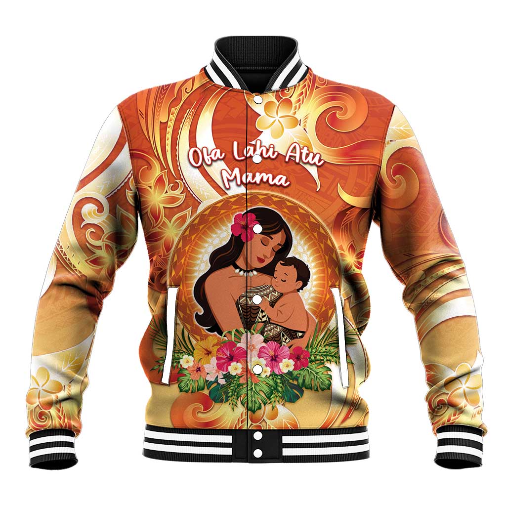 Personalised Tonga Mother's Day Baseball Jacket I Love You Mom