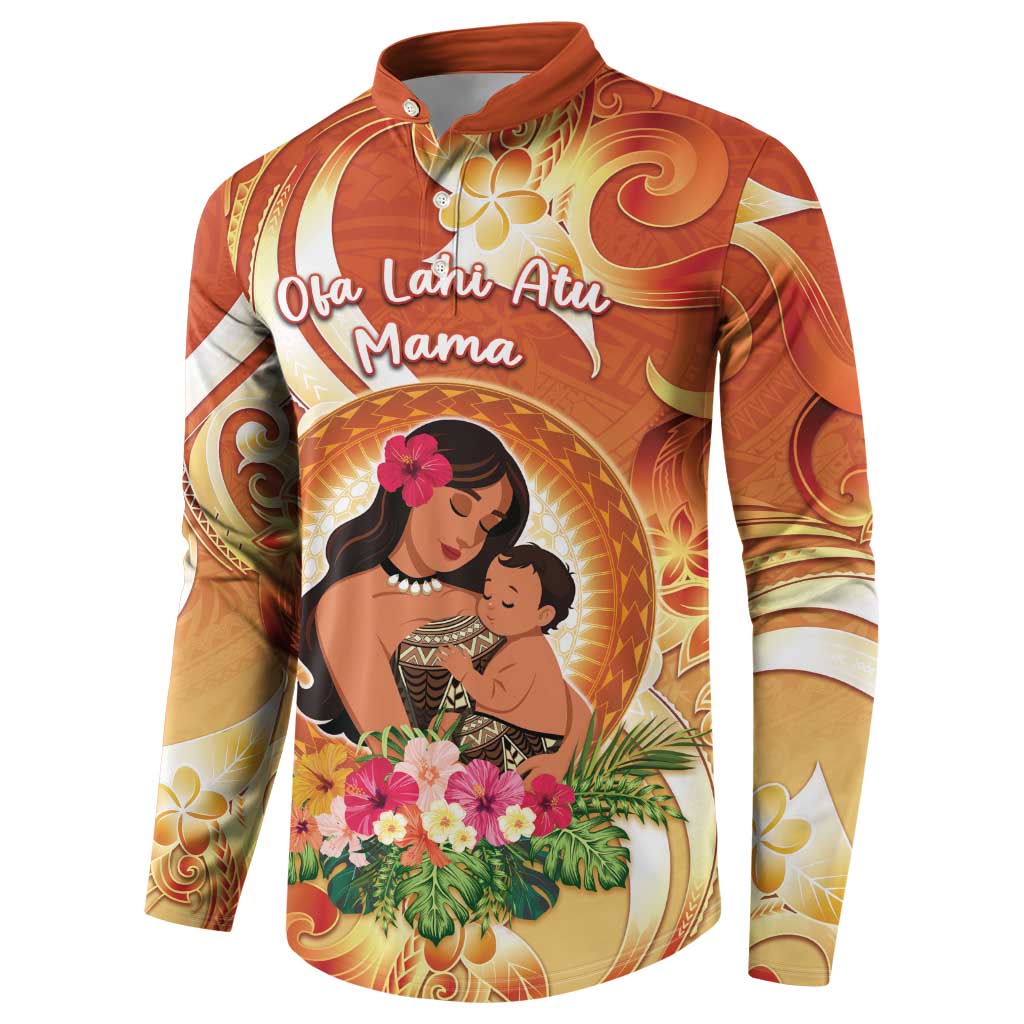 Personalised Tonga Mother's Day Button Sweatshirt I Love You Mom