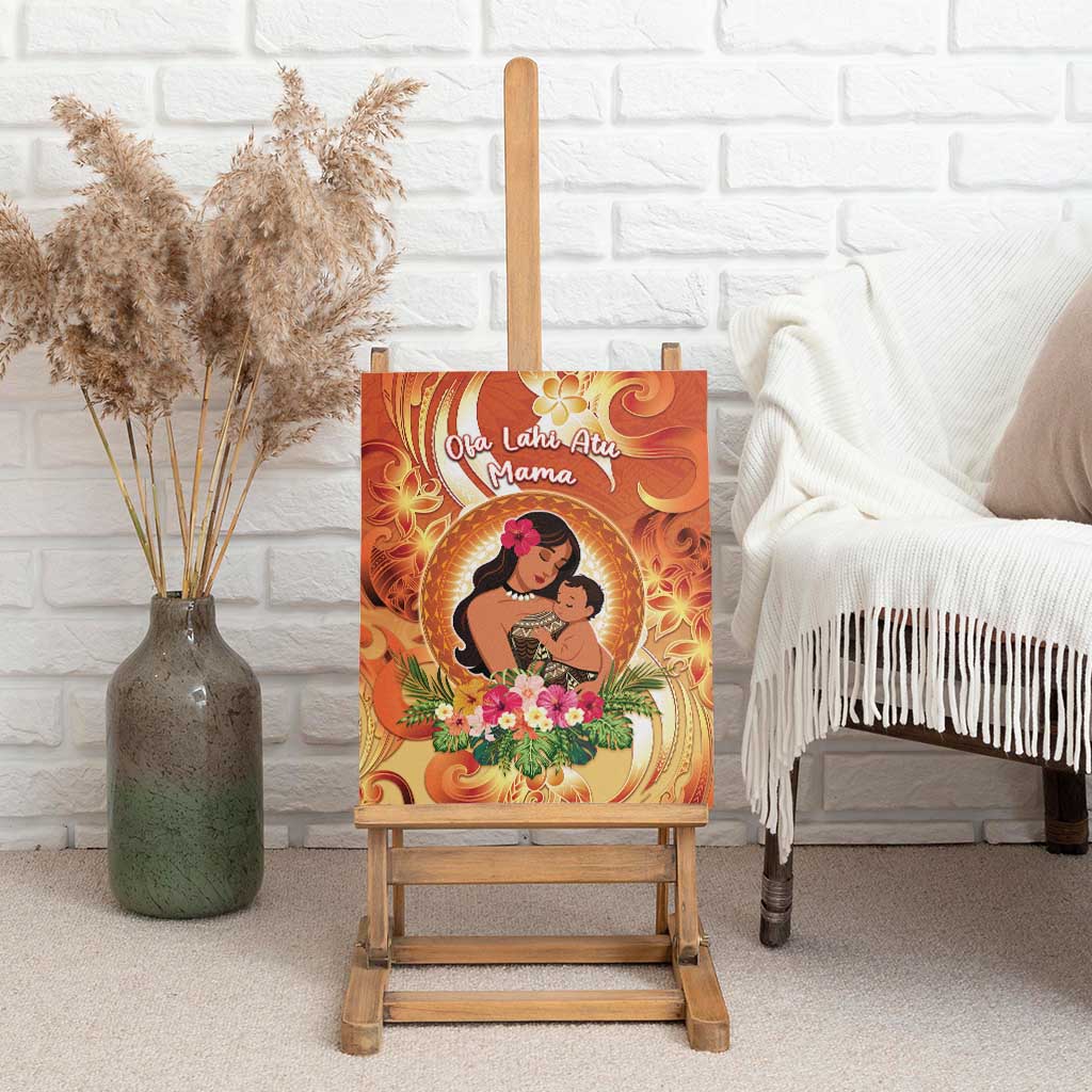 Tonga Mother's Day Canvas Wall Art I Love You Mom