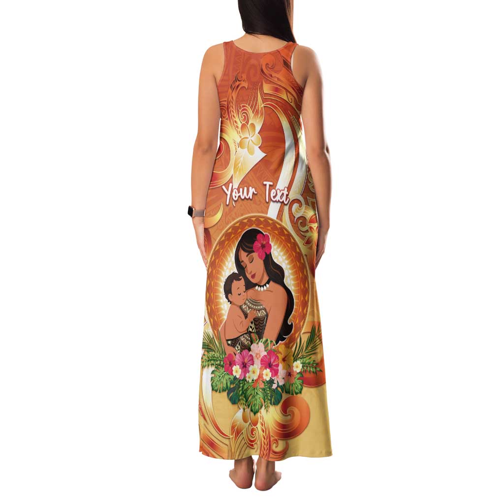 Personalised Tonga Mother's Day Family Matching Tank Maxi Dress and Hawaiian Shirt I Love You Mom DT04 - Polynesian Pride