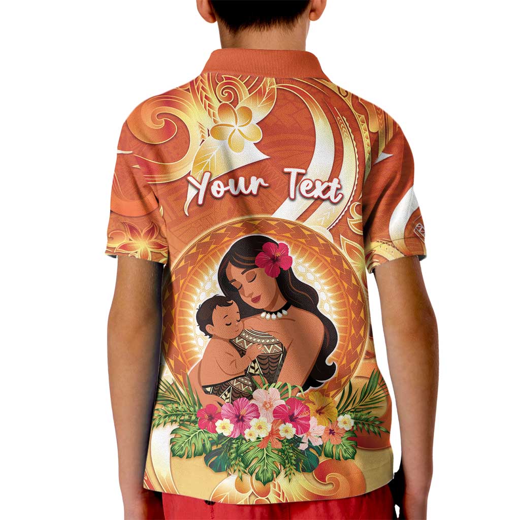 Personalised Tonga Mother's Day Kid Polo Shirt I Love You Mom