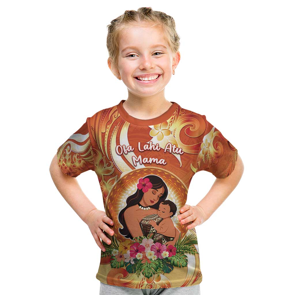 Personalised Tonga Mother's Day Kid T Shirt I Love You Mom