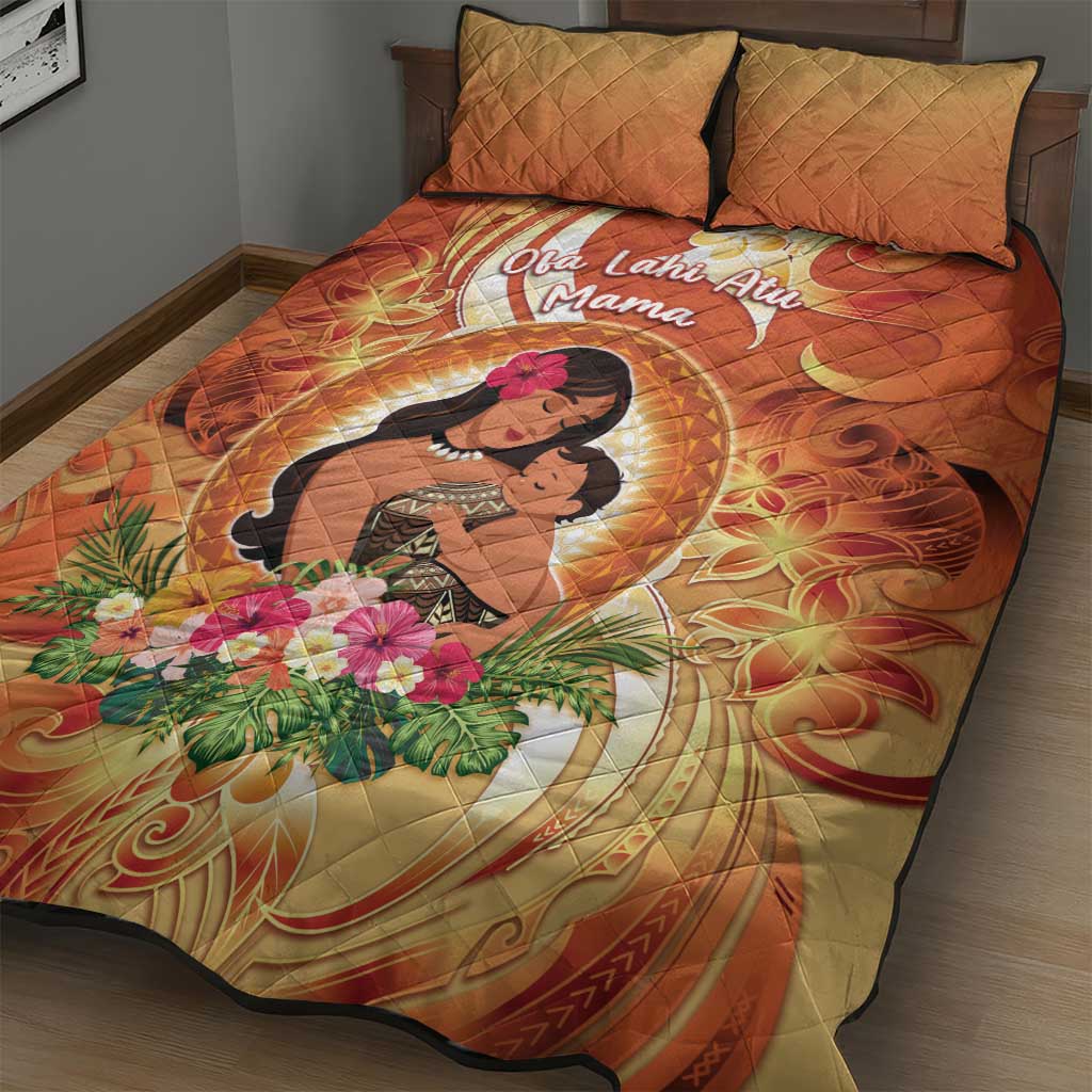 Tonga Mother's Day Quilt Bed Set I Love You Mom