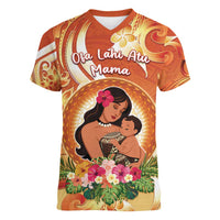 Personalised Tonga Mother's Day Women V-Neck T-Shirt I Love You Mom