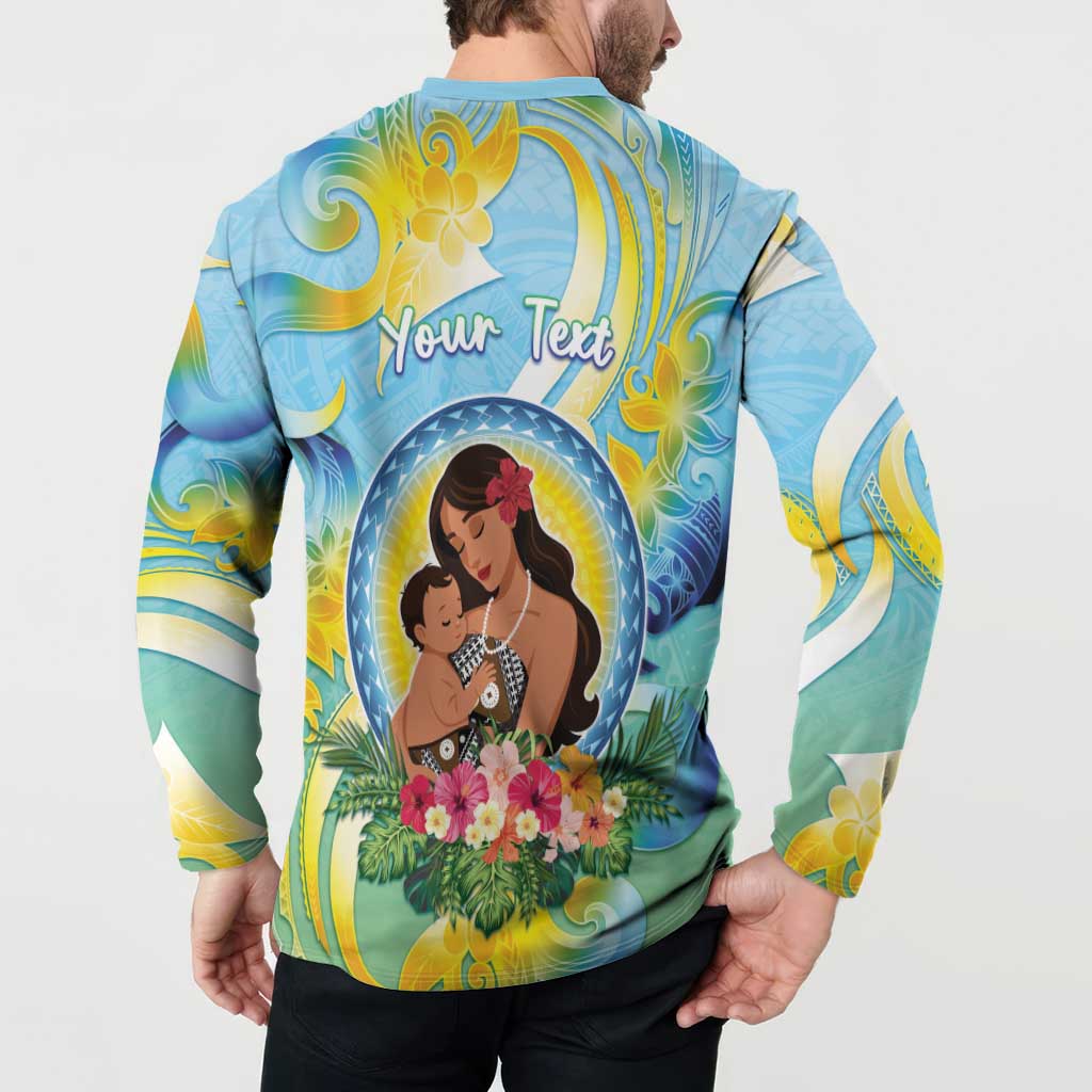 Personalised Fiji Mother's Day Button Sweatshirt I Love You Mom