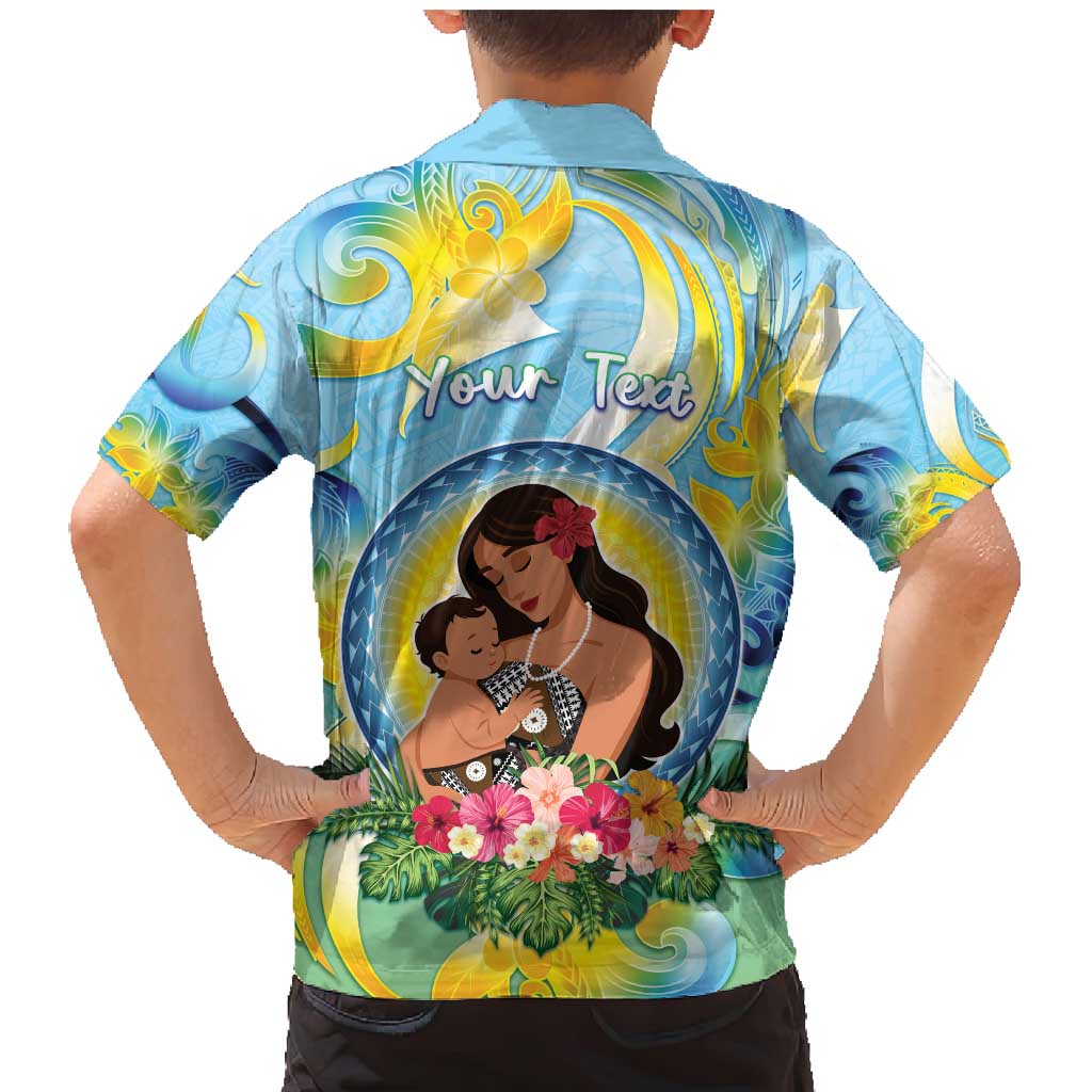 Personalised Fiji Mother's Day Family Matching Mermaid Dress and Hawaiian Shirt I Love You Mom DT04 - Polynesian Pride