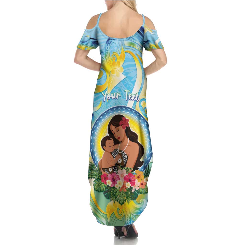 Personalised Fiji Mother's Day Family Matching Summer Maxi Dress and Hawaiian Shirt I Love You Mom DT04 - Polynesian Pride