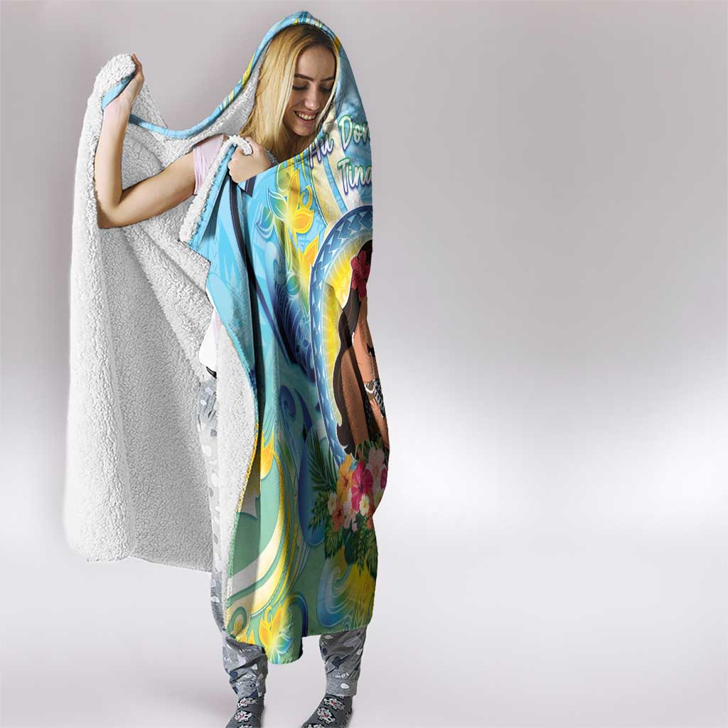 Fiji Mother's Day Hooded Blanket I Love You Mom