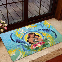 Fiji Mother's Day Rubber Doormat I Love You Mom