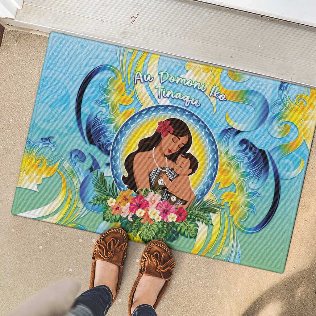 Fiji Mother's Day Rubber Doormat I Love You Mom