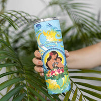 Personalised Fiji Mother's Day Skinny Tumbler I Love You Mom DT04 - Polynesian Pride