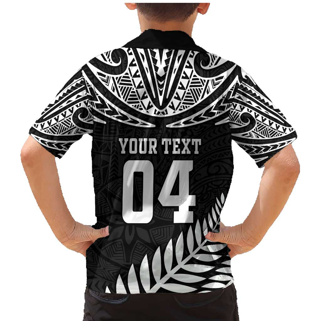 Custom New Zealand Rugby Family Matching Mermaid Dress and Hawaiian Shirt Silver Fern Maori Pattern DT04 - Polynesian Pride