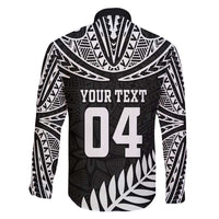 Custom New Zealand Rugby Family Matching Short Sleeve Bodycon Dress and Hawaiian Shirt Silver Fern Maori Pattern DT04 - Polynesian Pride