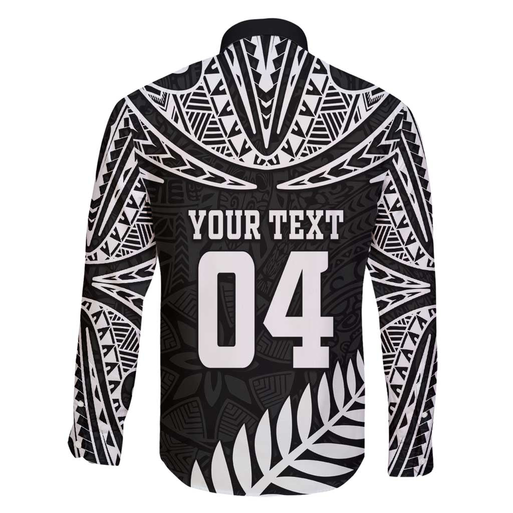 Custom New Zealand Rugby Family Matching Summer Maxi Dress and Hawaiian Shirt Silver Fern Maori Pattern DT04 - Polynesian Pride