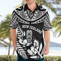 Custom New Zealand Rugby Hawaiian Shirt Silver Fern Maori Pattern DT04 - Polynesian Pride