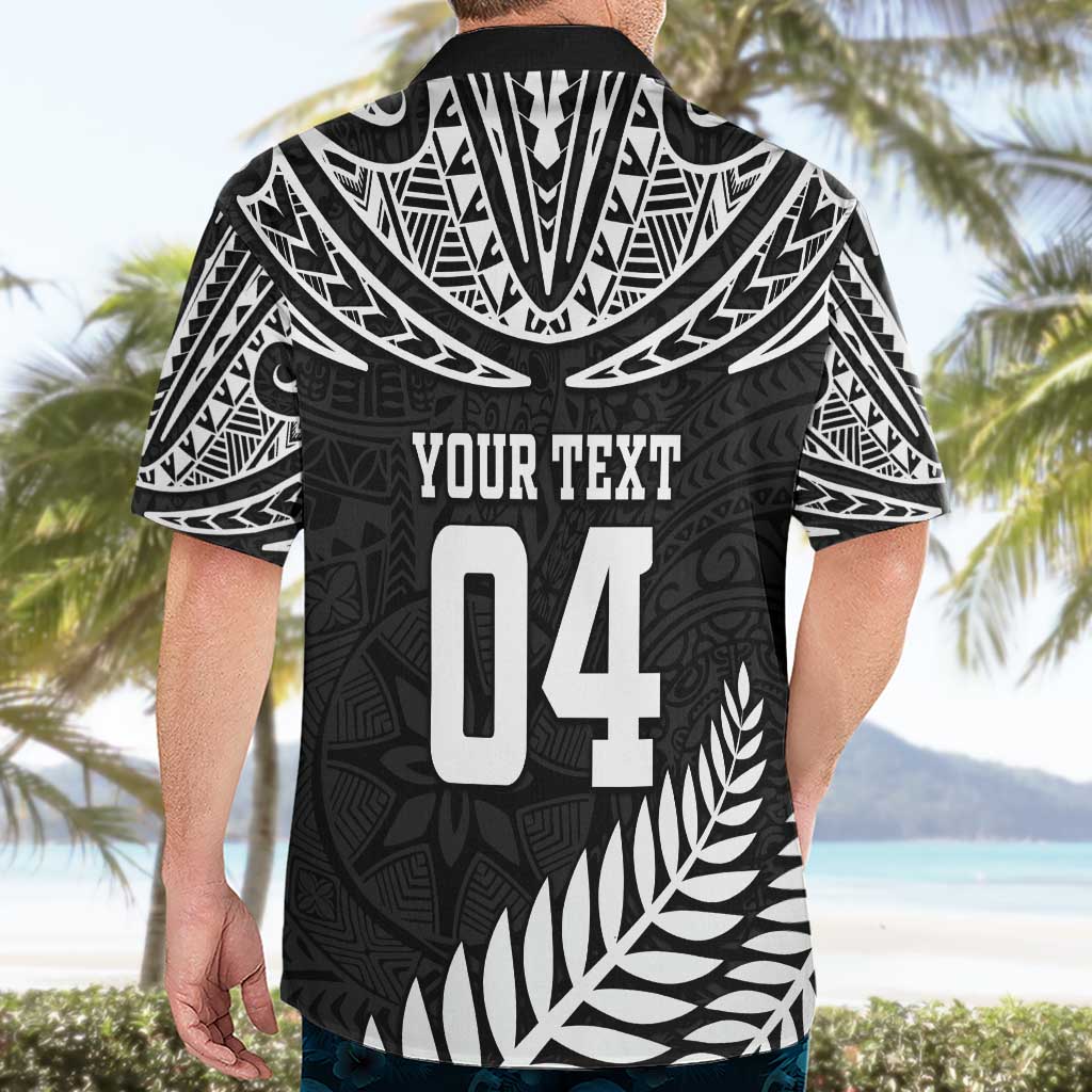 Custom New Zealand Rugby Hawaiian Shirt Silver Fern Maori Pattern DT04 - Polynesian Pride