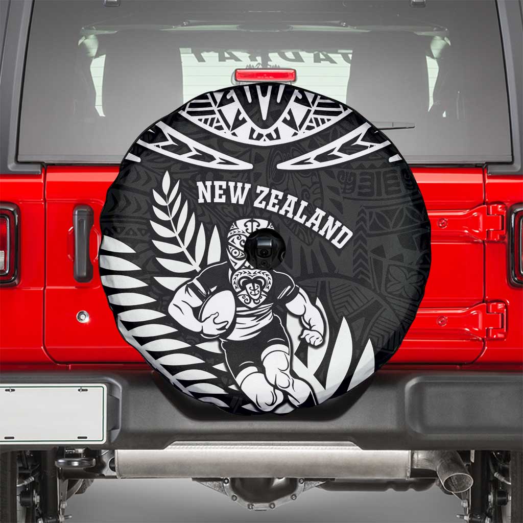 New Zealand Rugby Spare Tire Cover Silver Fern Maori Pattern DT04 - Polynesian Pride