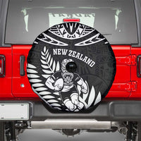 New Zealand Rugby Spare Tire Cover Silver Fern Maori Pattern DT04 - Polynesian Pride