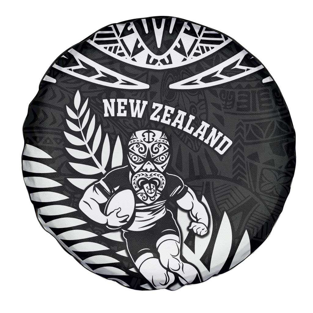 New Zealand Rugby Spare Tire Cover Silver Fern Maori Pattern DT04 - Polynesian Pride