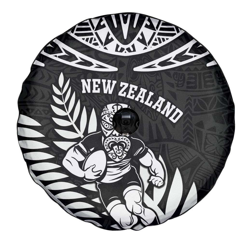 New Zealand Rugby Spare Tire Cover Silver Fern Maori Pattern DT04 - Polynesian Pride