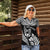 Custom New Zealand Rugby Women Polo Shirt Silver Fern Maori Pattern