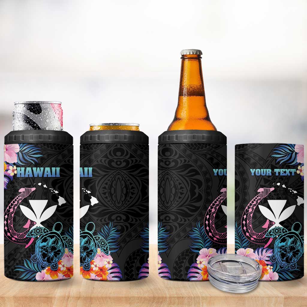 Personalised Hawaii 4 in 1 Can Cooler Tumbler Kanaka Maoli With Fish Hook DT04 - Polynesian Pride