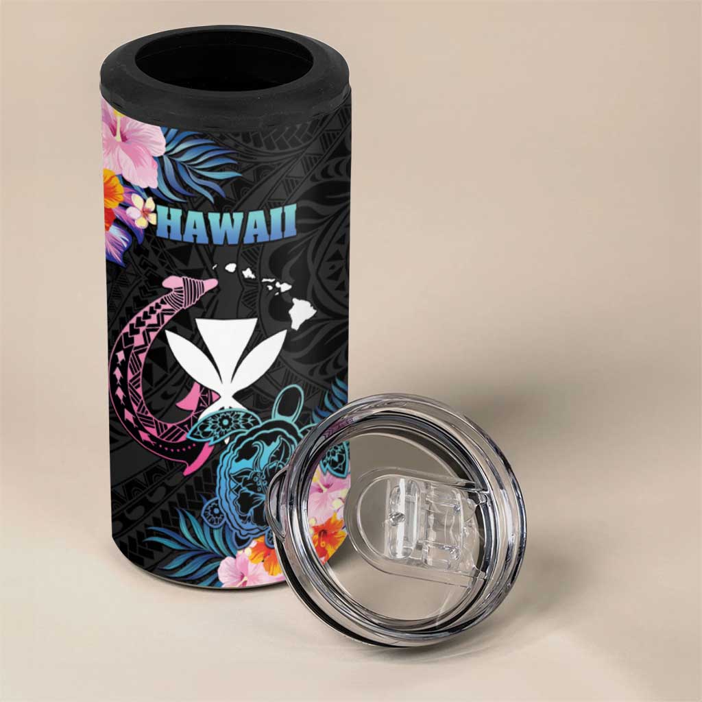 Personalised Hawaii 4 in 1 Can Cooler Tumbler Kanaka Maoli With Fish Hook DT04 - Polynesian Pride