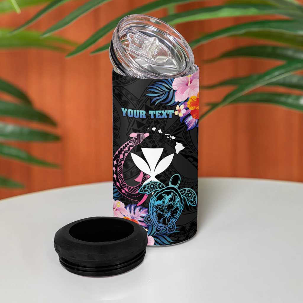 Personalised Hawaii 4 in 1 Can Cooler Tumbler Kanaka Maoli With Fish Hook DT04 - Polynesian Pride