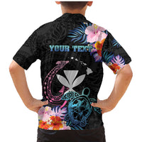 Personalised Hawaii Family Matching Mermaid Dress and Hawaiian Shirt Kanaka Maoli With Fish Hook DT04 - Polynesian Pride