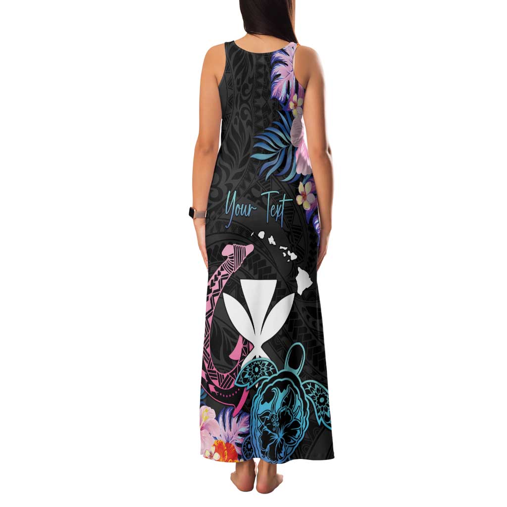 Personalised Hawaii Family Matching Tank Maxi Dress and Hawaiian Shirt Kanaka Maoli With Fish Hook DT04 - Polynesian Pride