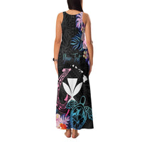 Personalised Hawaii Family Matching Tank Maxi Dress and Hawaiian Shirt Kanaka Maoli With Fish Hook DT04 - Polynesian Pride