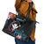 Hawaii Leather Tote Bag Kanaka Maoli With Fish Hook