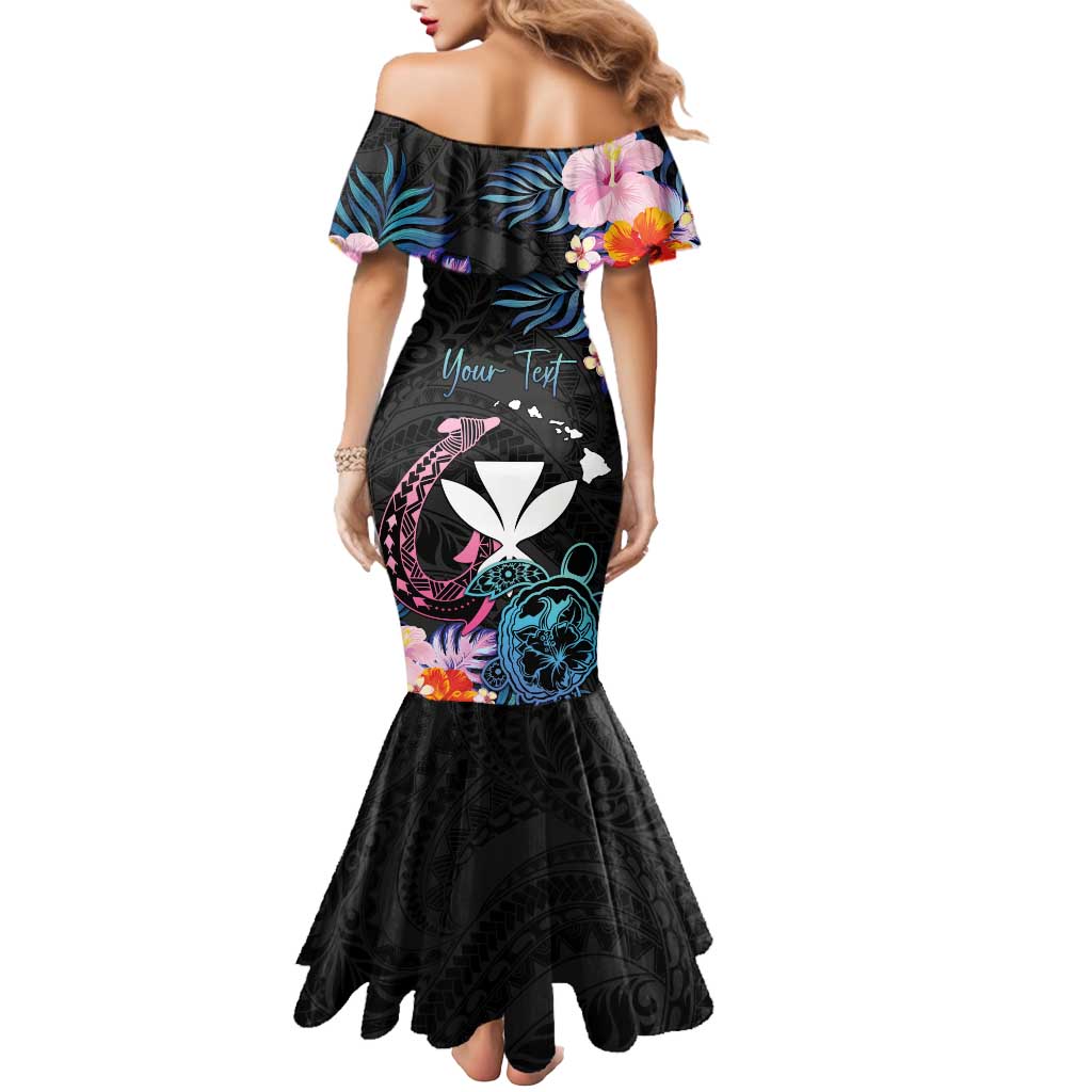 Personalised Hawaii Mermaid Dress Kanaka Maoli With Fish Hook