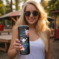 Personalised Hawaii Skinny Tumbler Kanaka Maoli With Fish Hook