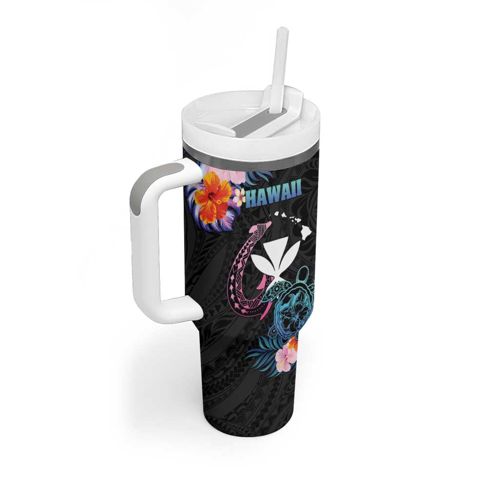 Personalised Hawaii Tumbler With Handle Kanaka Maoli With Fish Hook